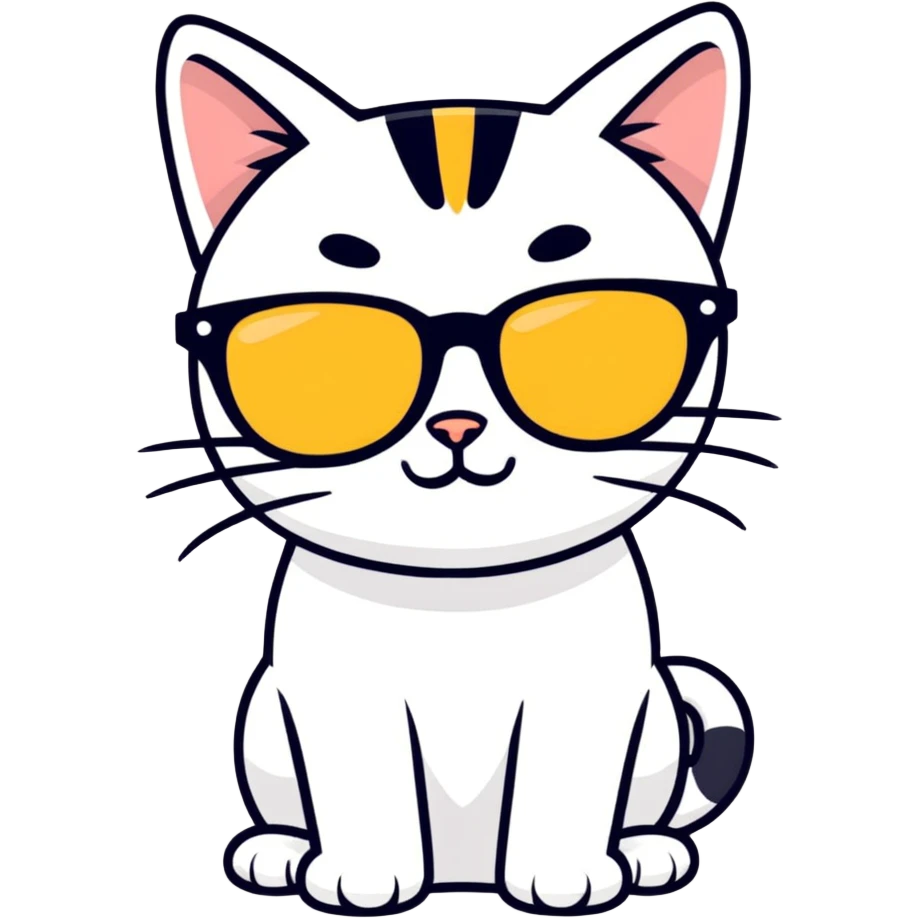 Cat with sunglasses emoji