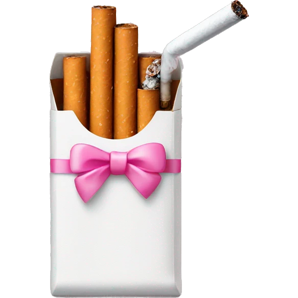 Cigarette with pink bow emoji