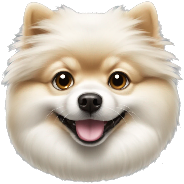 perrito blanco pomeranian emoji