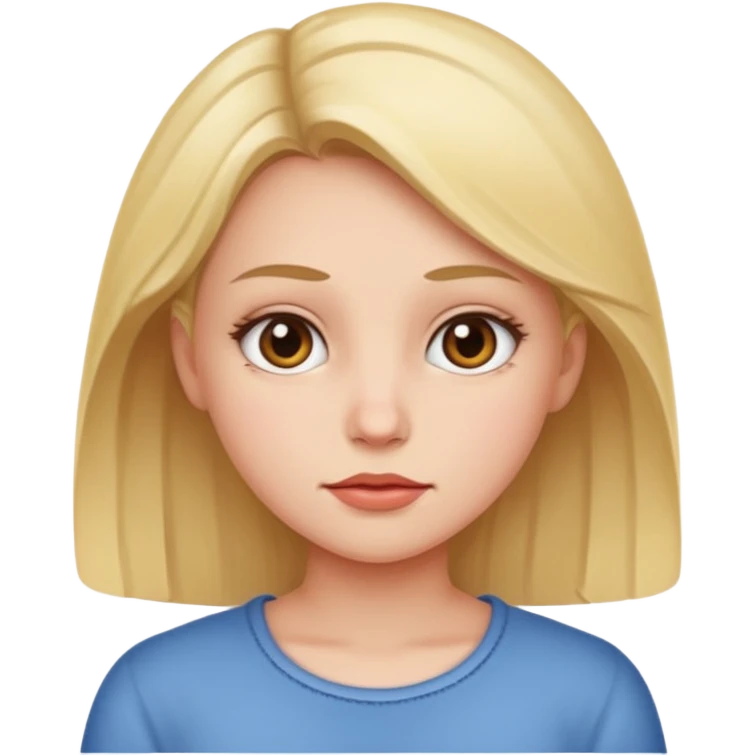 Girl with a judgy face emoji