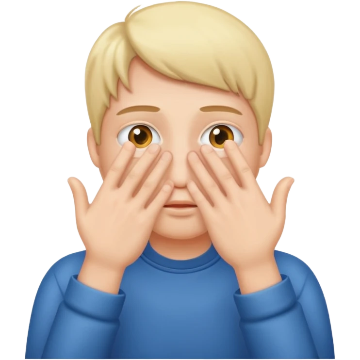 Covering the face with hands and peeping through your finger emoji