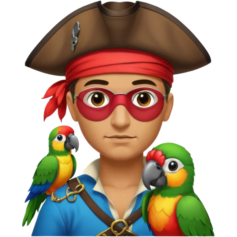 pirate and parrot emoji
