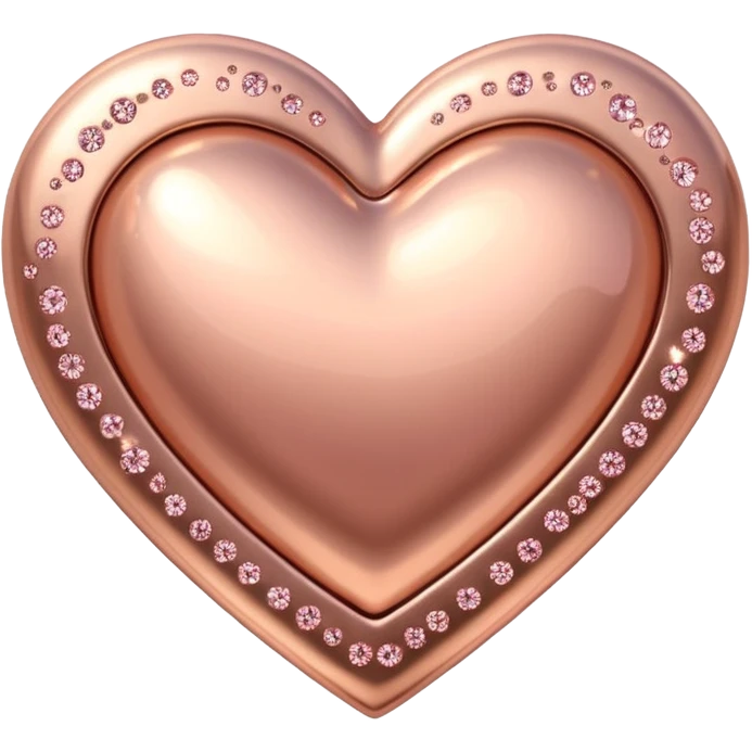 rose gold heart with sparkles emoji