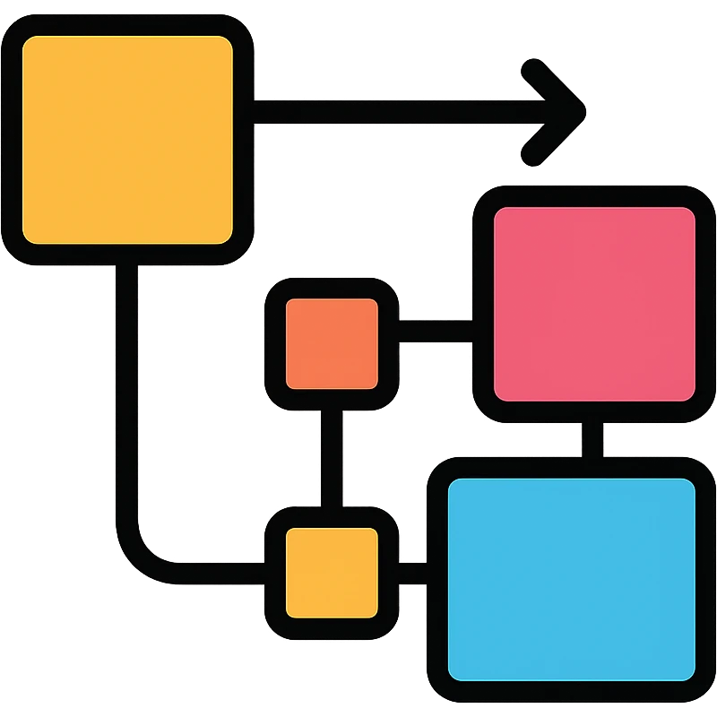 blockchain connection icon with lineal color and black outlines emoji