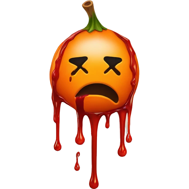 Bloody orange drip  emoji