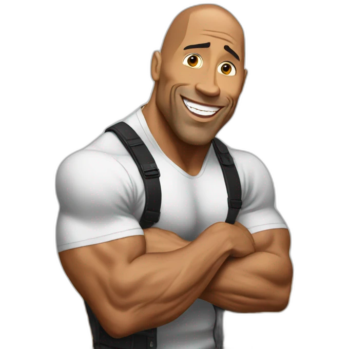 THE ROCK eat nuts and dance emoji