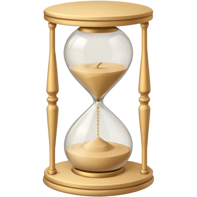 simple minimalist sand-clock only the glass and the sand emoji