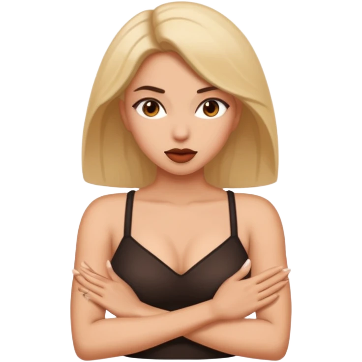 Mujer mostrando el ano y vagina desde la perspectica como si estuviera en 4 emoji