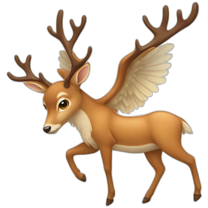Deer with wing emoji