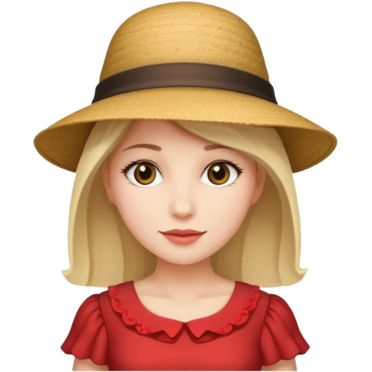 woman wit hat and dress emoji