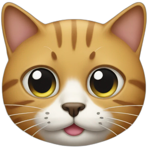 Cat with a fake mustache emoji