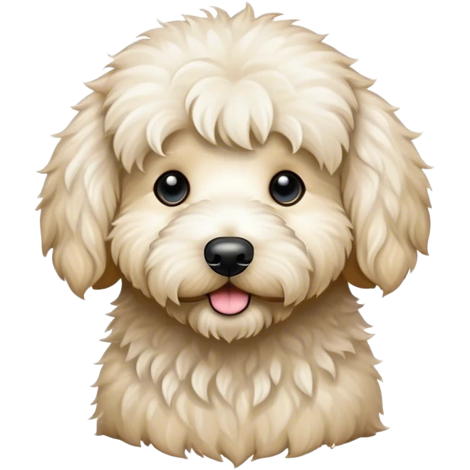 white golden doodle emoji