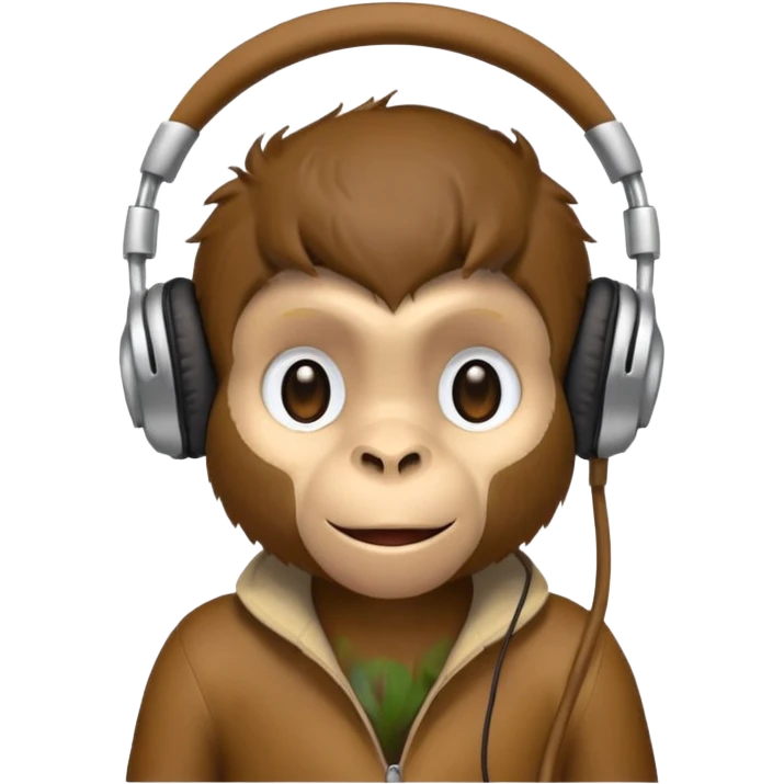 monkey with headphones emoji