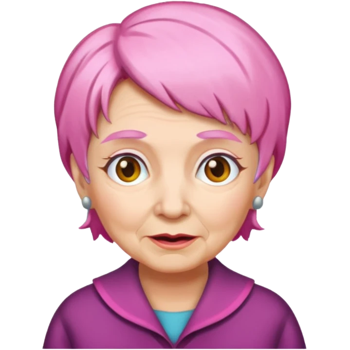 pink haired grandma emoji