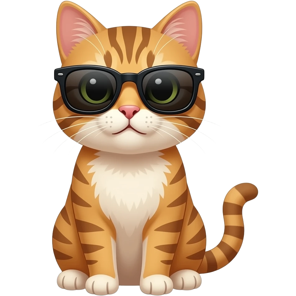 Cat wearing sunglasses emoji