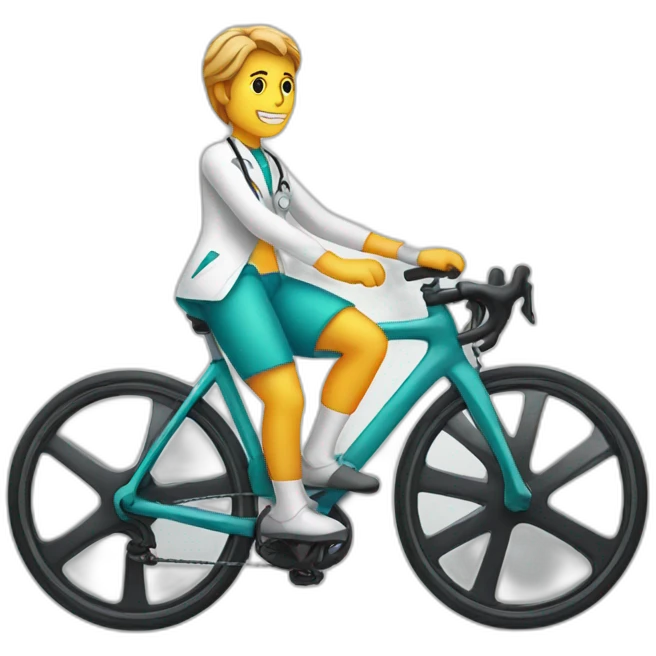 Doctor on road bike emoji