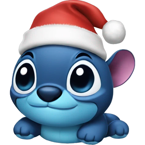 Stich with santa hat emoji