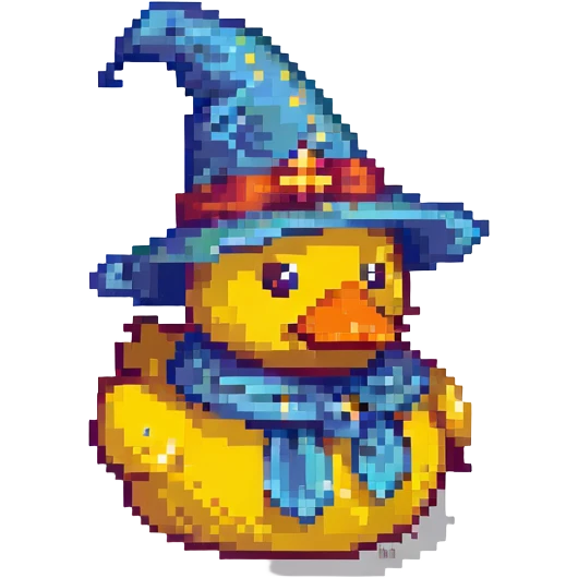 rubber duck with wizard hat emoji