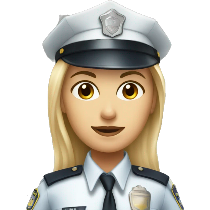 white policewoman in the city emoji