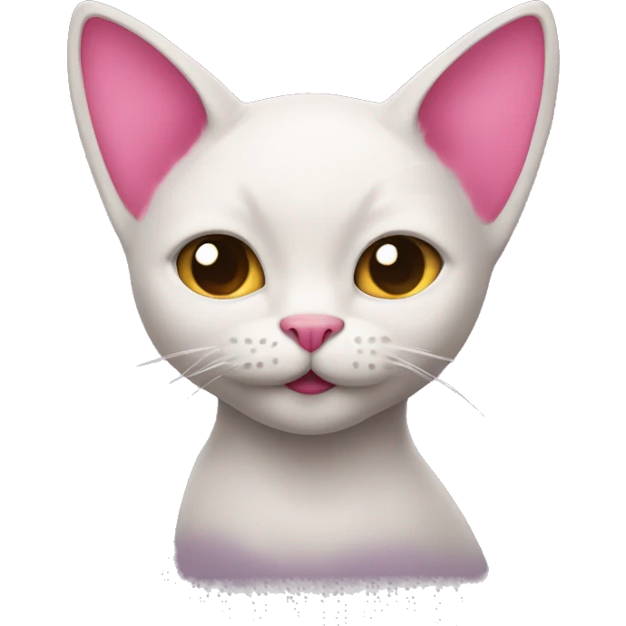 Gato con moño rosado  emoji
