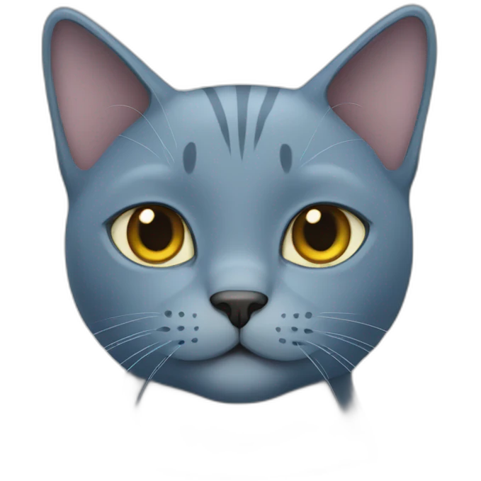 English Short Blue Cat emoji