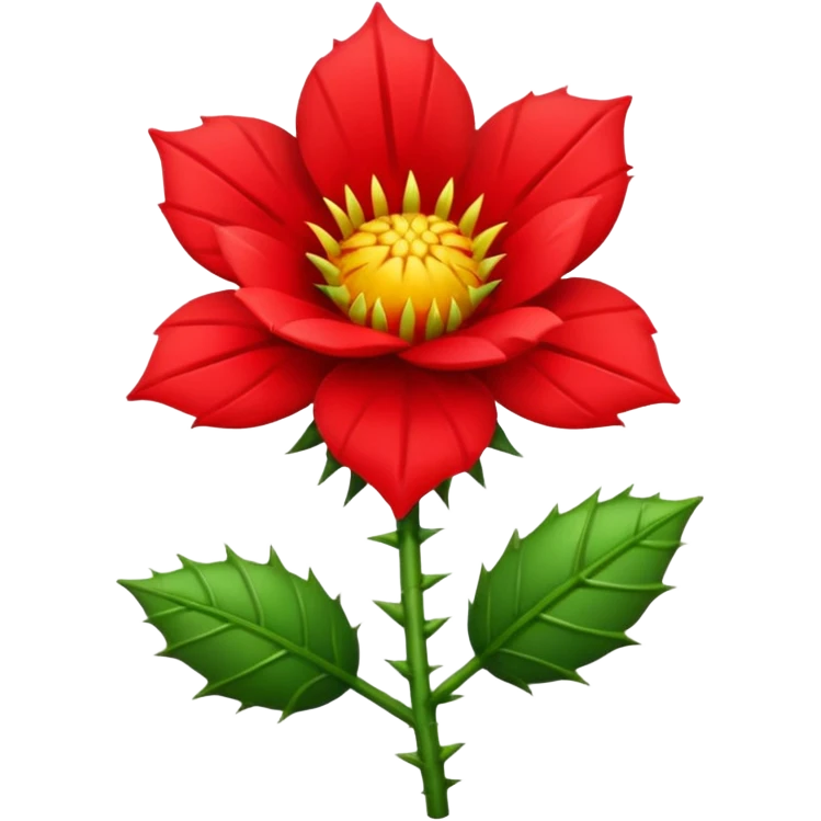 a mean flower with a personality  emoji