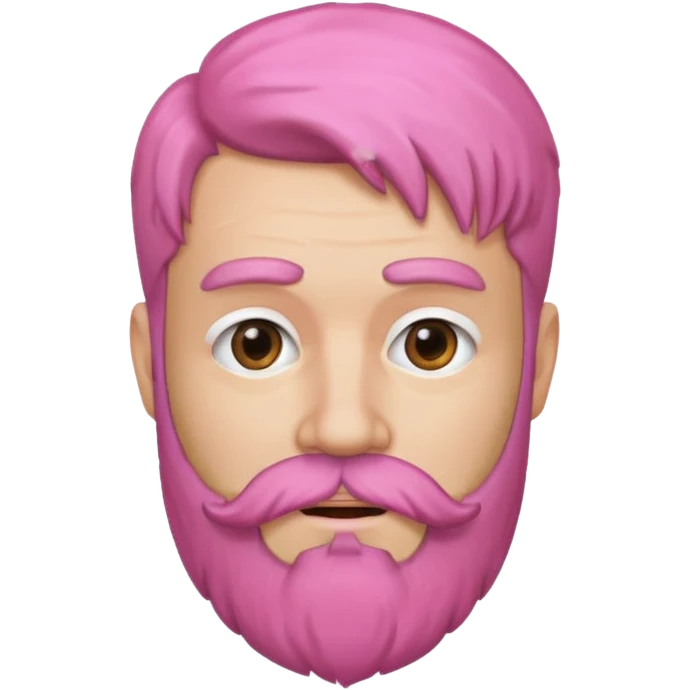 pink bearded man headshot emoji