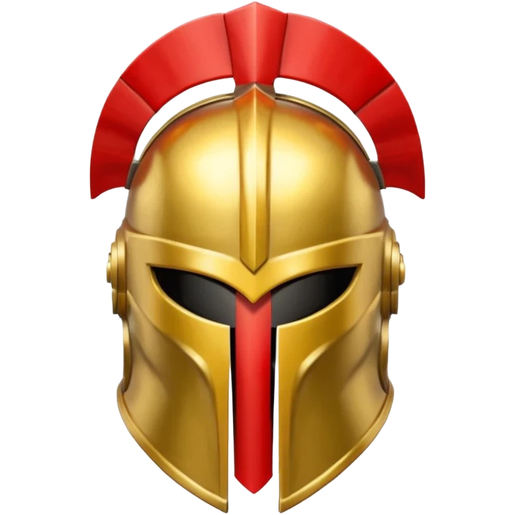a golden Spartan helmet with a red crest emoji