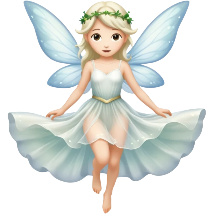 fairy wearing white ethereal flying  emoji