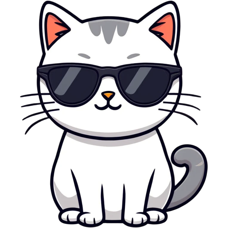 Cat with sunglasses emoji