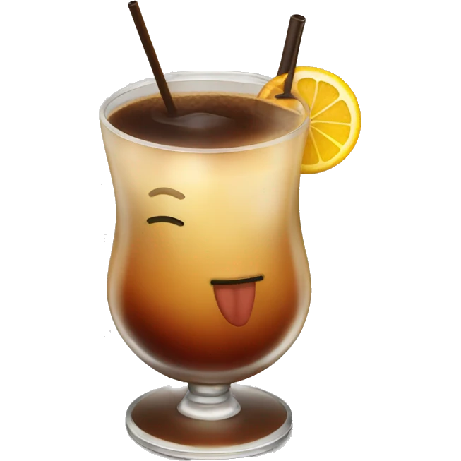 Cocktail with coffee emoji