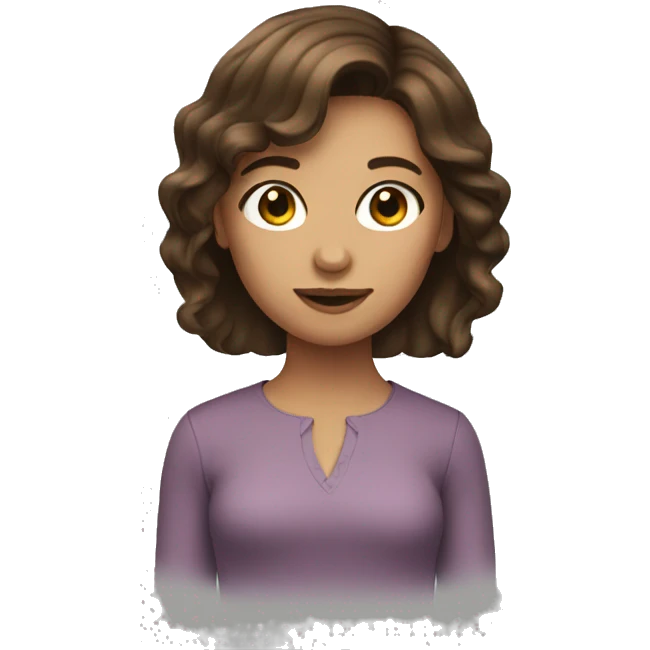 Girl with brunet hair emoji