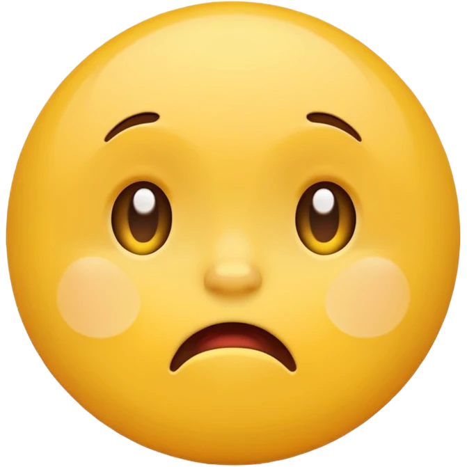 Yellow circle cringing emoji
