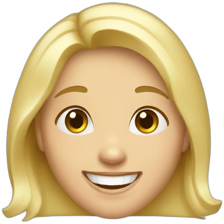 laughing russian blond young woman emoji