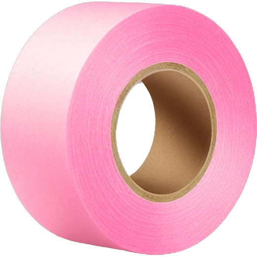 a mat of decorative pastel pink scotch tape emoji