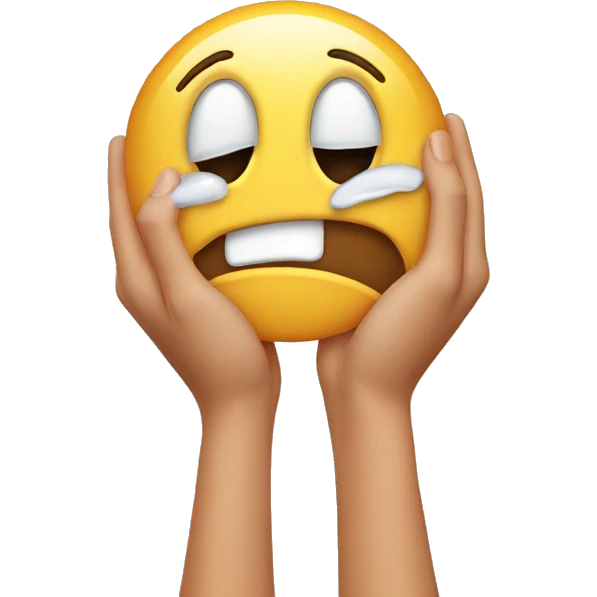 emoji crying into hand  emoji