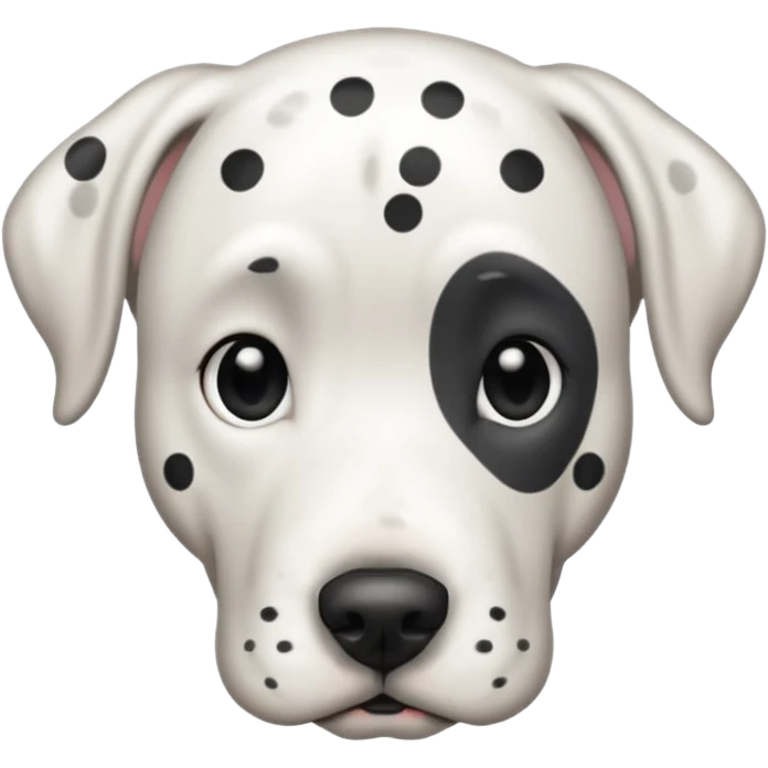 white Great Dane with black spots emoji