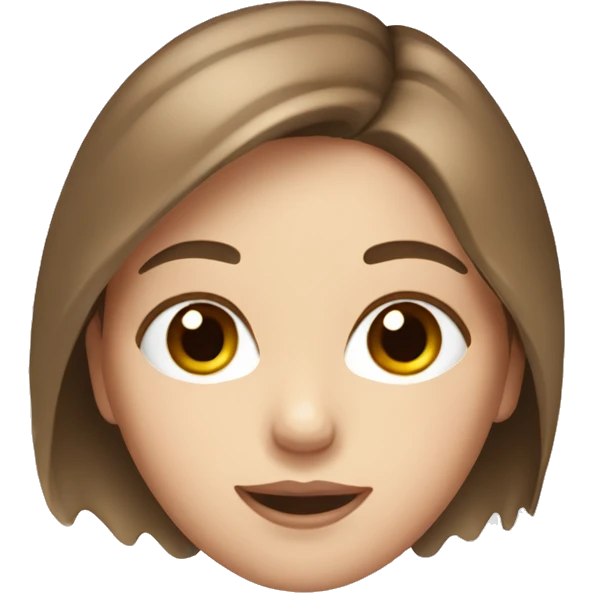 white girl with brown hair applying cream on face emoji