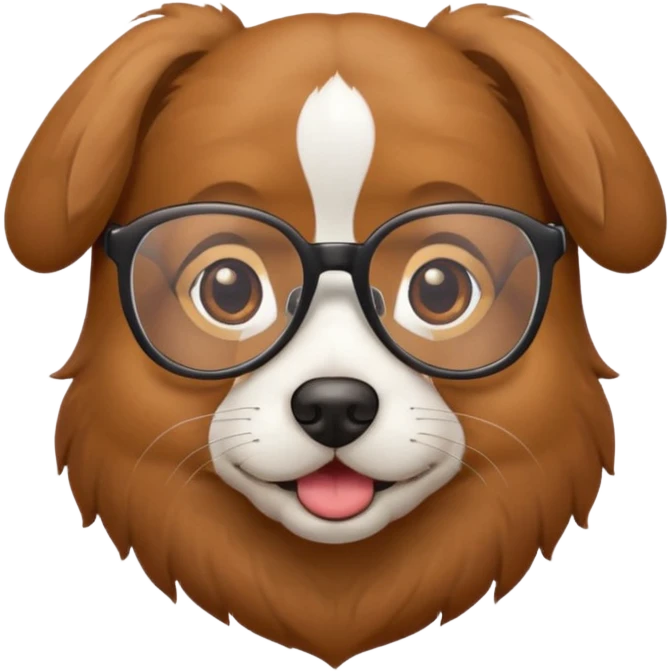 un perro con gafas emoji
