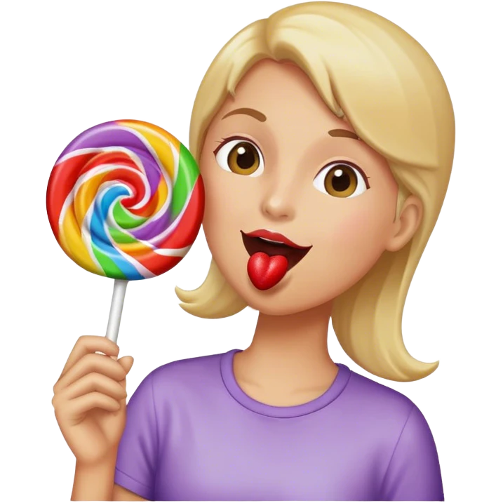Licking lolly emoji