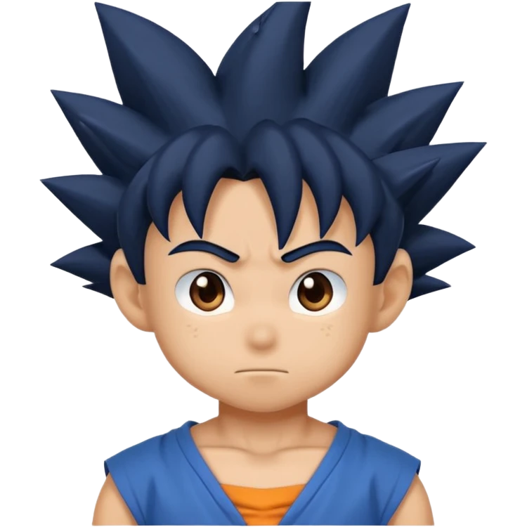dragon ball kid goku with the blue costume emoji