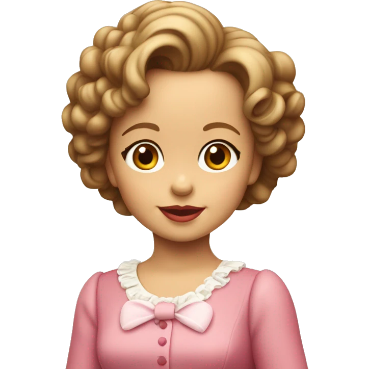 shirley temple with line emoji