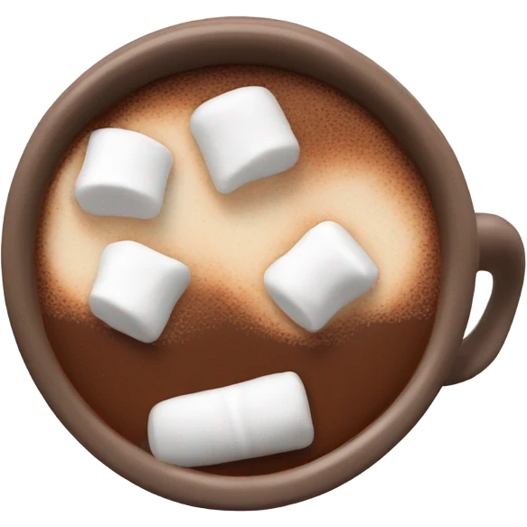Hot chocolate with marshmallows  emoji