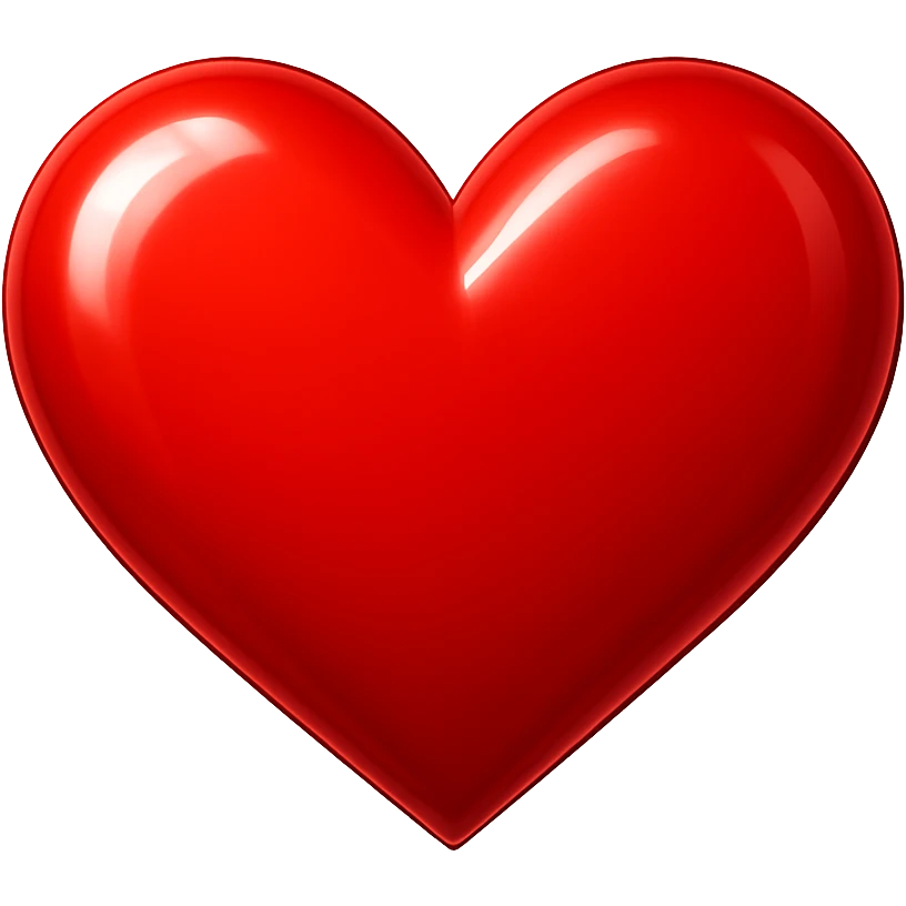 shiny red heart emoji emoji