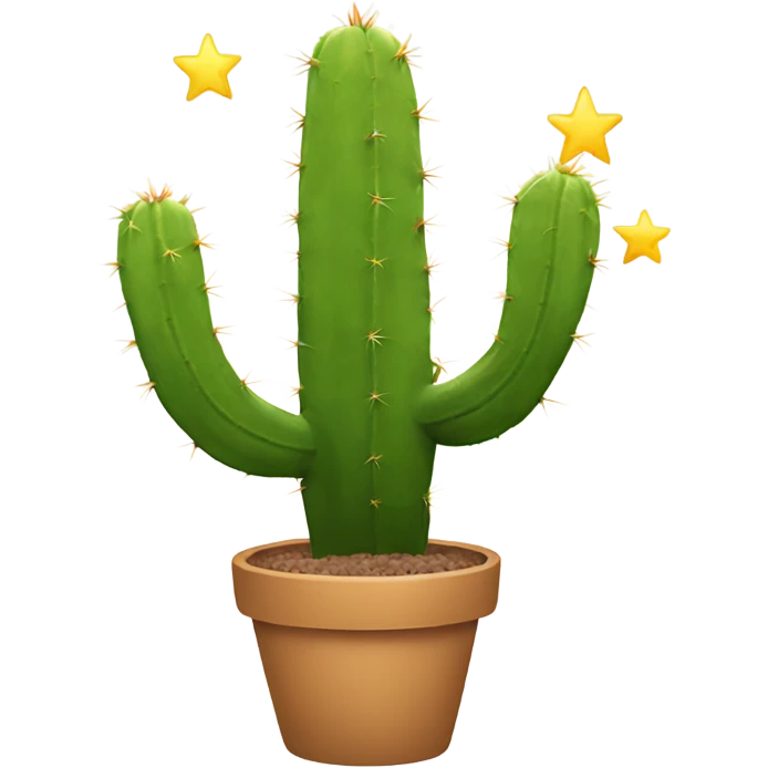 cactus with huge star emoji