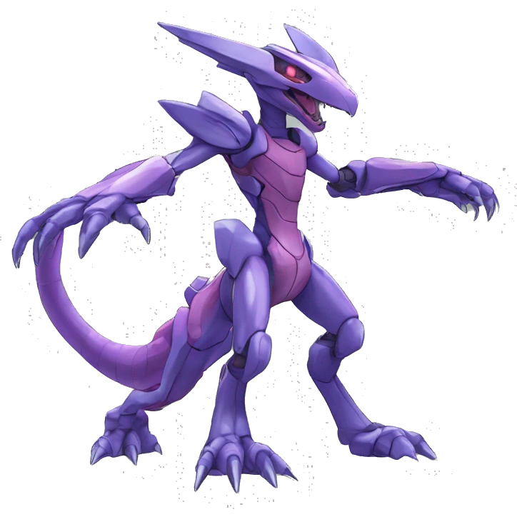  Cool Edgy Godly Futuristic Digimon-Fakemon-Genesect-Reptile full body emoji