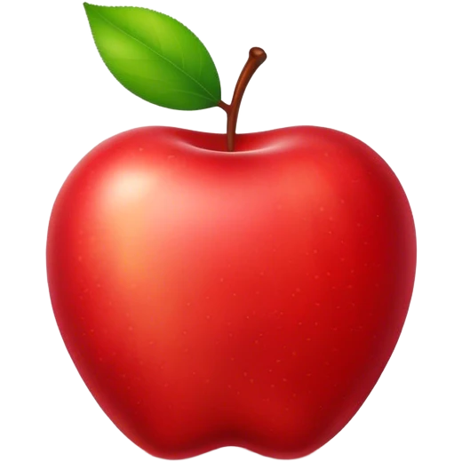 a juicy apple emoji