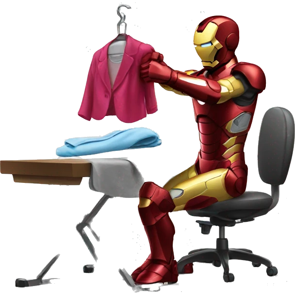 ironman ironing clothes emoji
