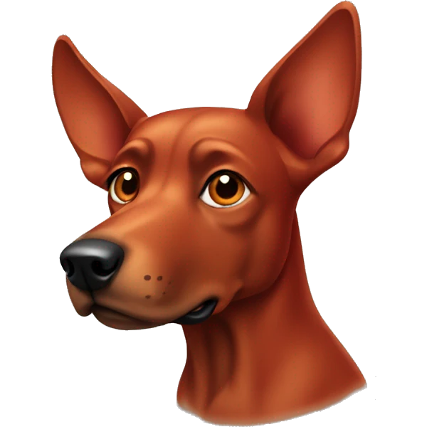 solid red dog with pointed ears emoji