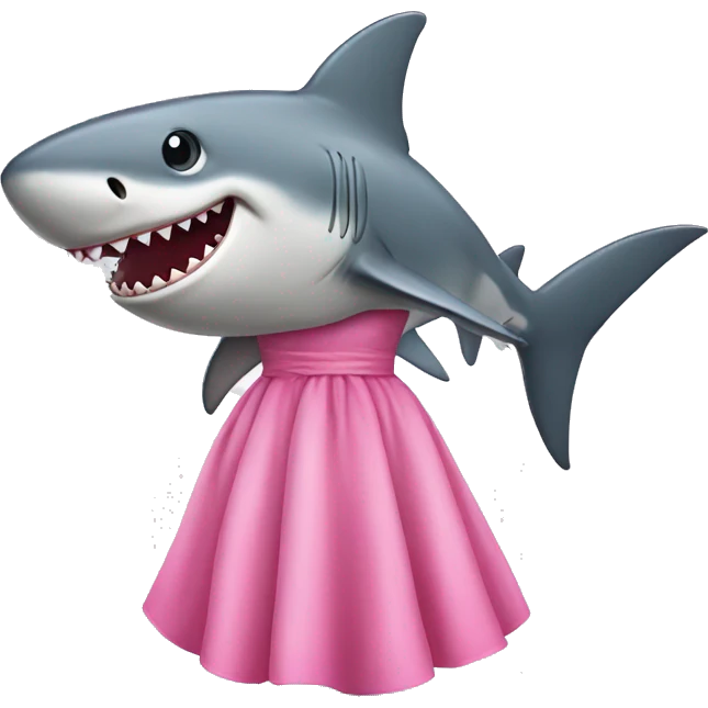 shark with pink dresss emoji